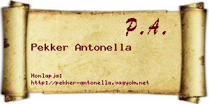 Pekker Antonella névjegykártya